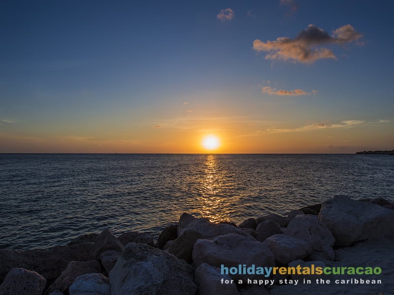 Geweldige zonsondergang Curacao